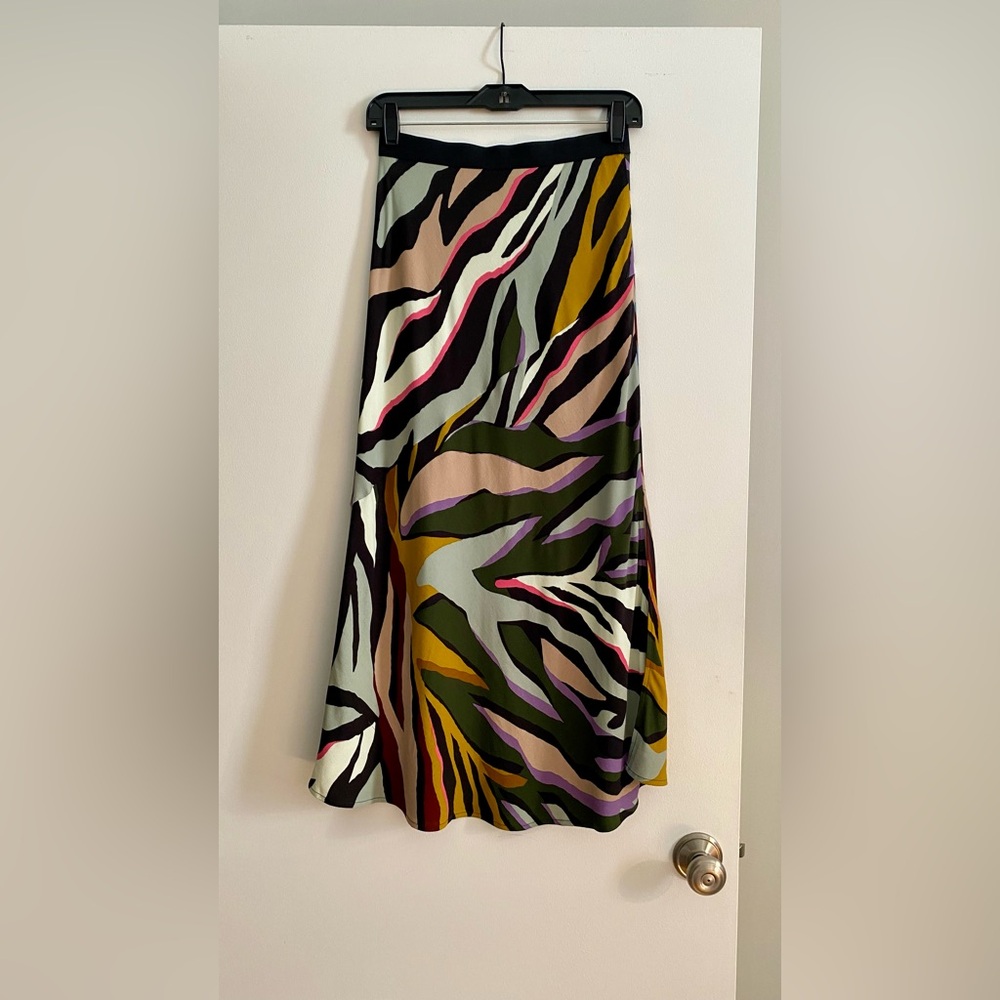 Corey Lynn Calter + Anthropologie Abstract Bias Midi Skirt